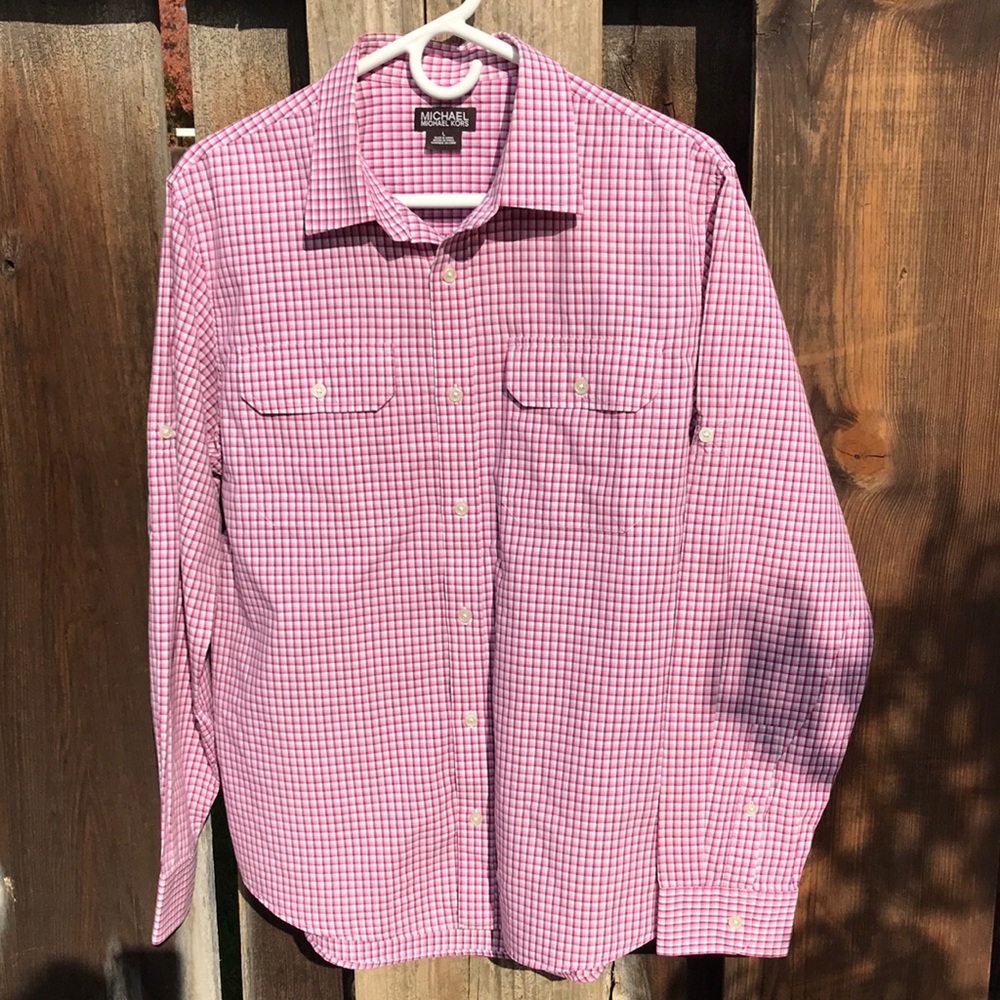 Michael Kors Long/Roll-Up Sleeve Button Down